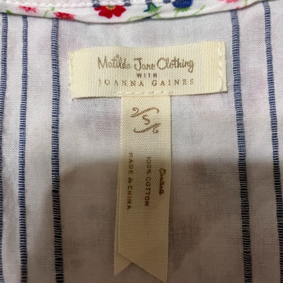 Matilda Jane White and Blue Striped Blouse - Picture 4 of 6